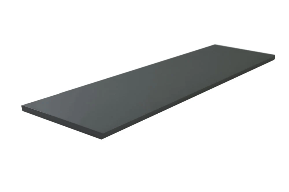 Topblad 160x47x2,4cm mat zwart TBV Luzi badmeubelen Topblad 160x47x2,4cm mat zwart TBV Luzi badmeubelen