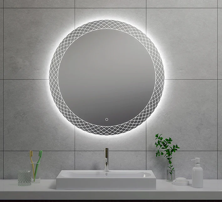 Deco spiegel rond met LED, dimbaar 80 cm Deco spiegel rond met LED, dimbaar 80 cm