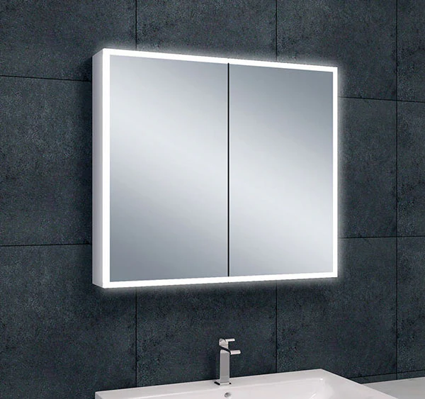 Quatro spiegelkast met LED, dimbaar 80 x 70 x 13 cm Quatro spiegelkast met LED, dimbaar 80 x 70 x 13 cm