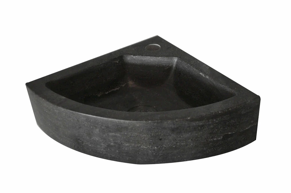 Raw hoekfontein 30x30x10 cm hardsteen gezoet Raw hoekfontein 30x30x10 cm hardsteen gezoet