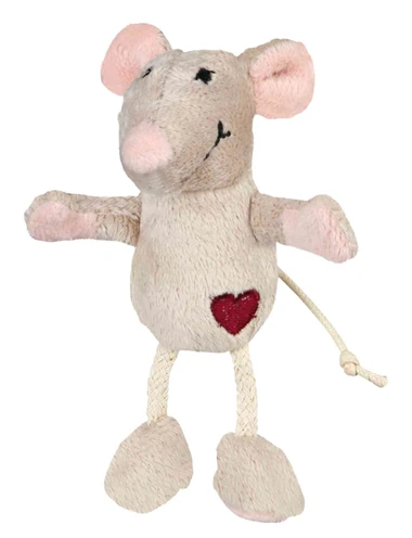 Trixie Muis Pluche Beige 11 CM Trixie Muis Pluche Beige 11 CM