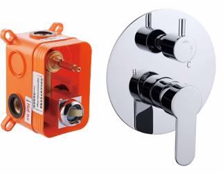 Chrome Prato Inbouw Douchemengkraan + Omstel 2 Functies Incl.Inb Box