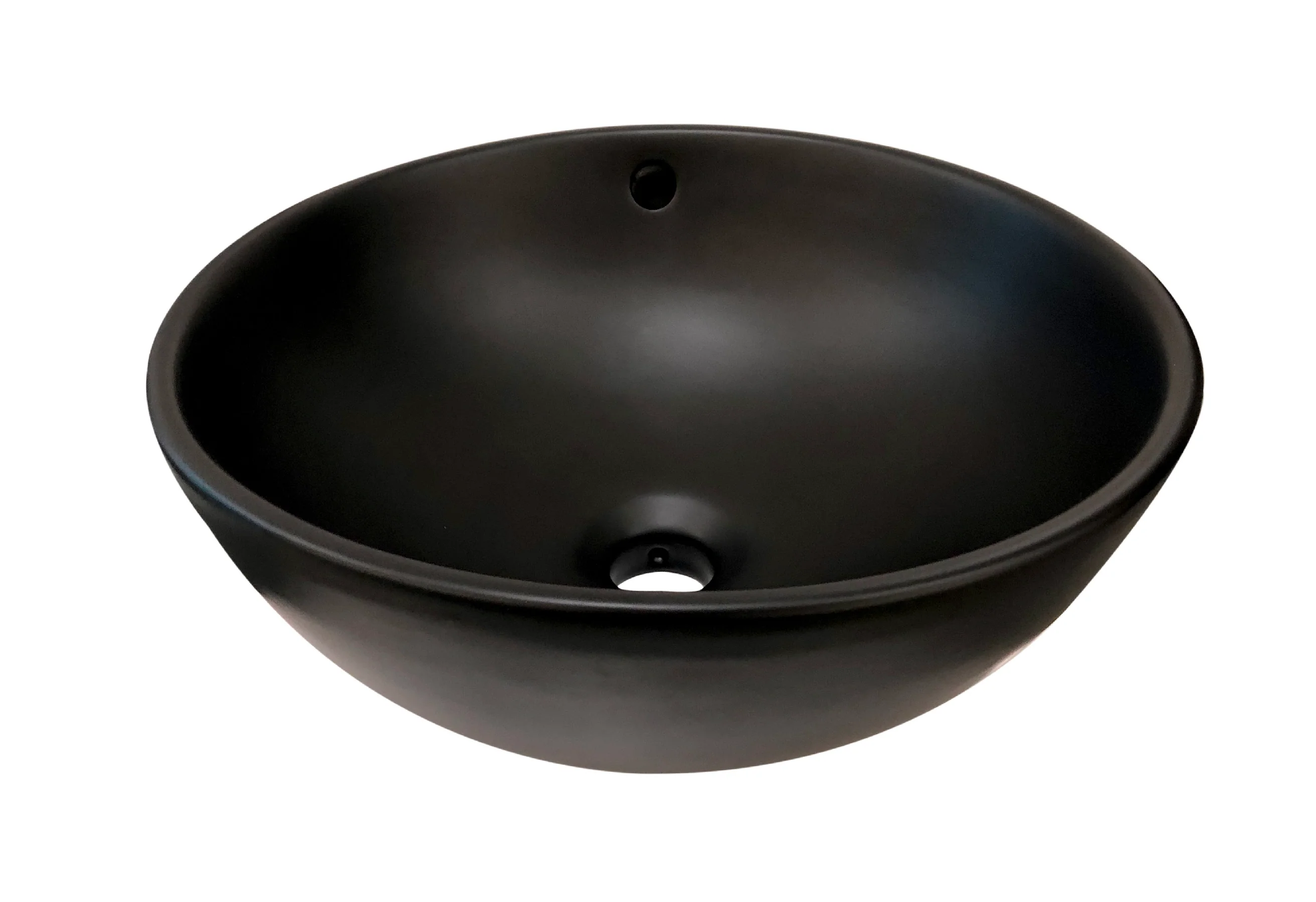 Ancona Opbouw-Wasom Mat Zwart Ø 38cm H = 16 cm