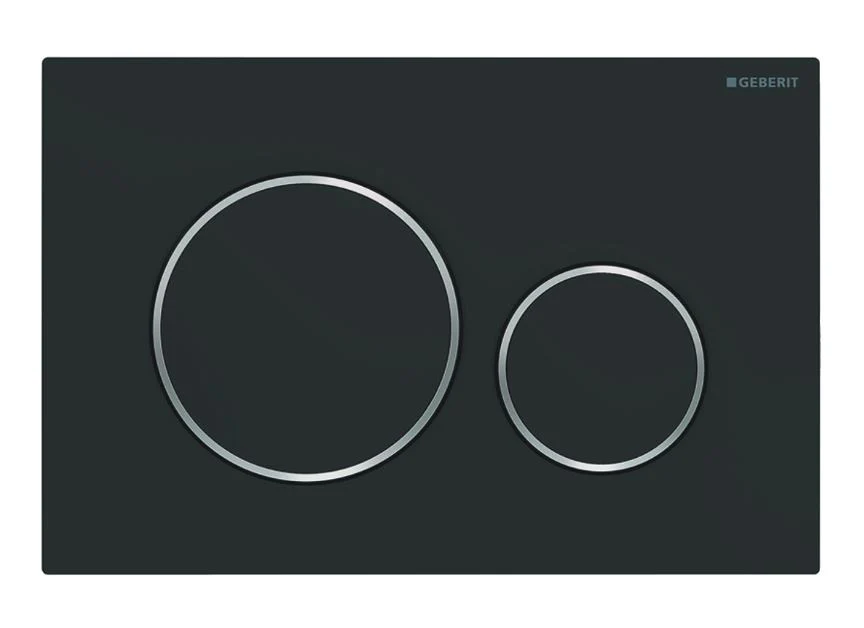 Geberit Bedieningsplaat Sigma-20 Type: 115.882.141 Mat Zwart / Chroom