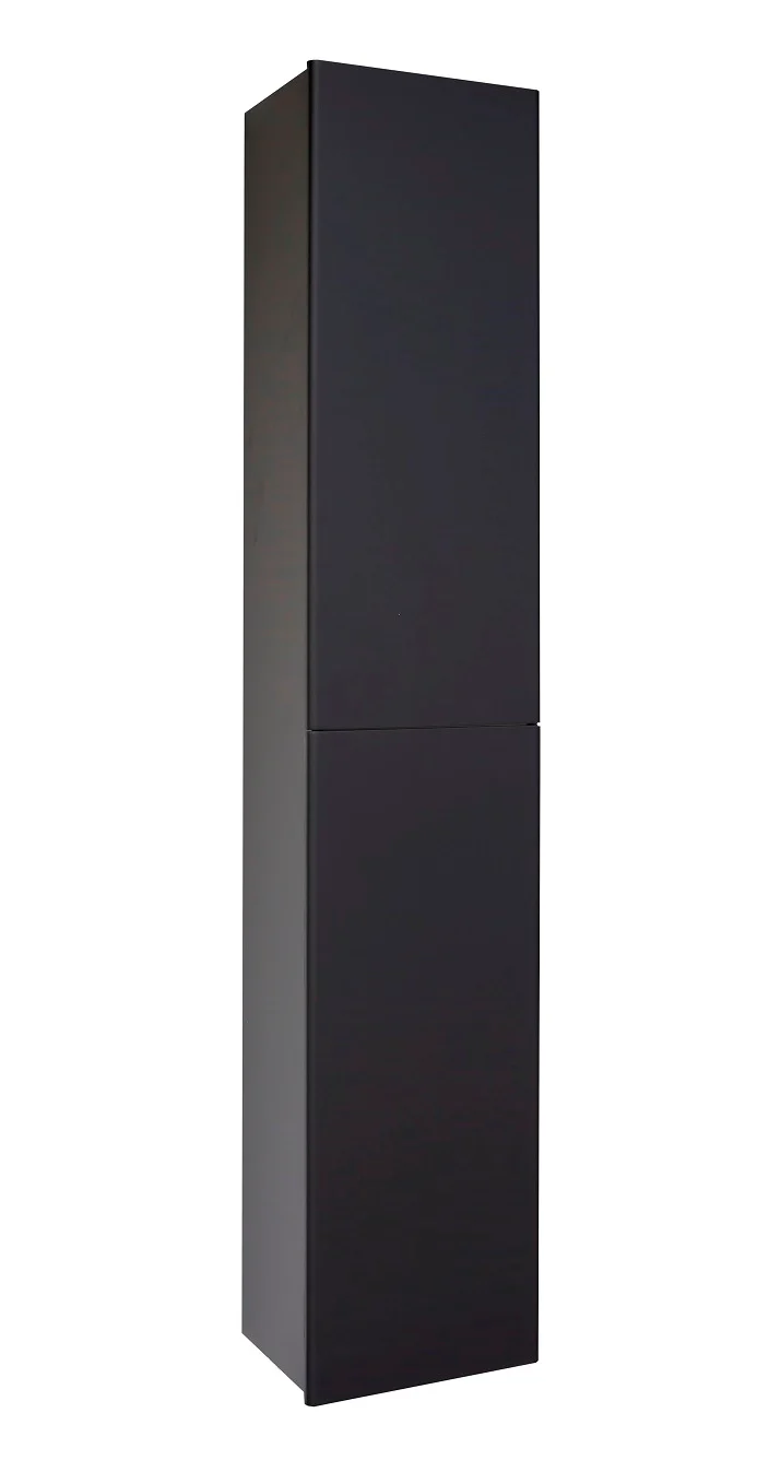 Blanco-Black Hoge Kolomkast L&R 35×180 cm Mat Zwart