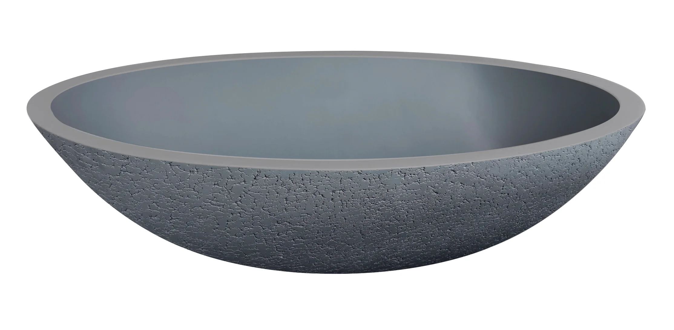 waskom Craquelé-stone lava-grijs ovaal Just-Solid 52 cm waskom Craquelé-stone lava-grijs ovaal Just-Solid 52 cm