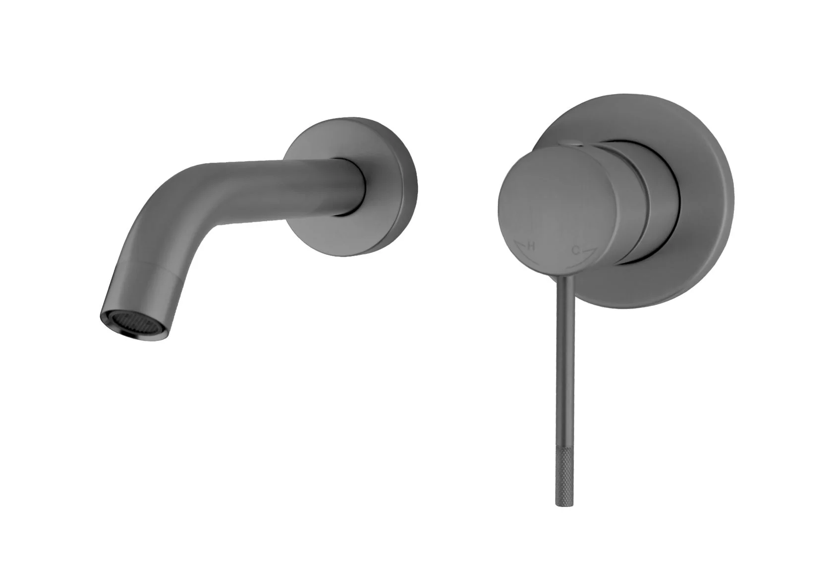 Moya-Decorata Inbouw Wandmengkraan uitl=20cm Gun Metal