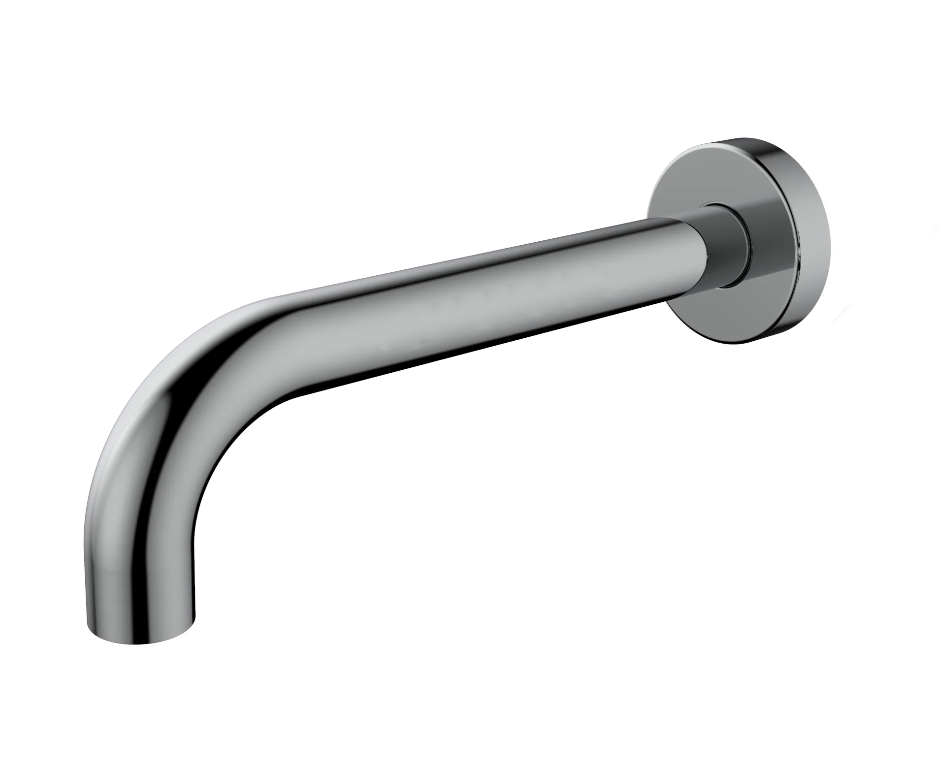 Chrome 90° Muuruitloop met Rozet 1/2x 21 cm Chroom