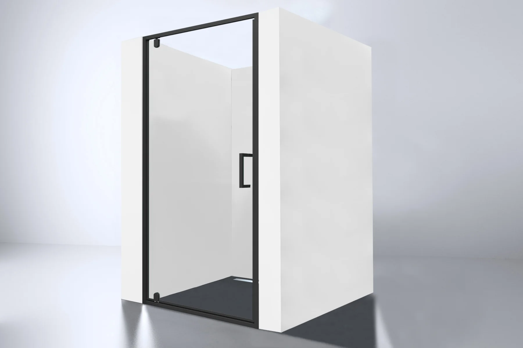 Baron-100 Nisdeur Zwart 98-100×200 cm Nano Glas 8 mm