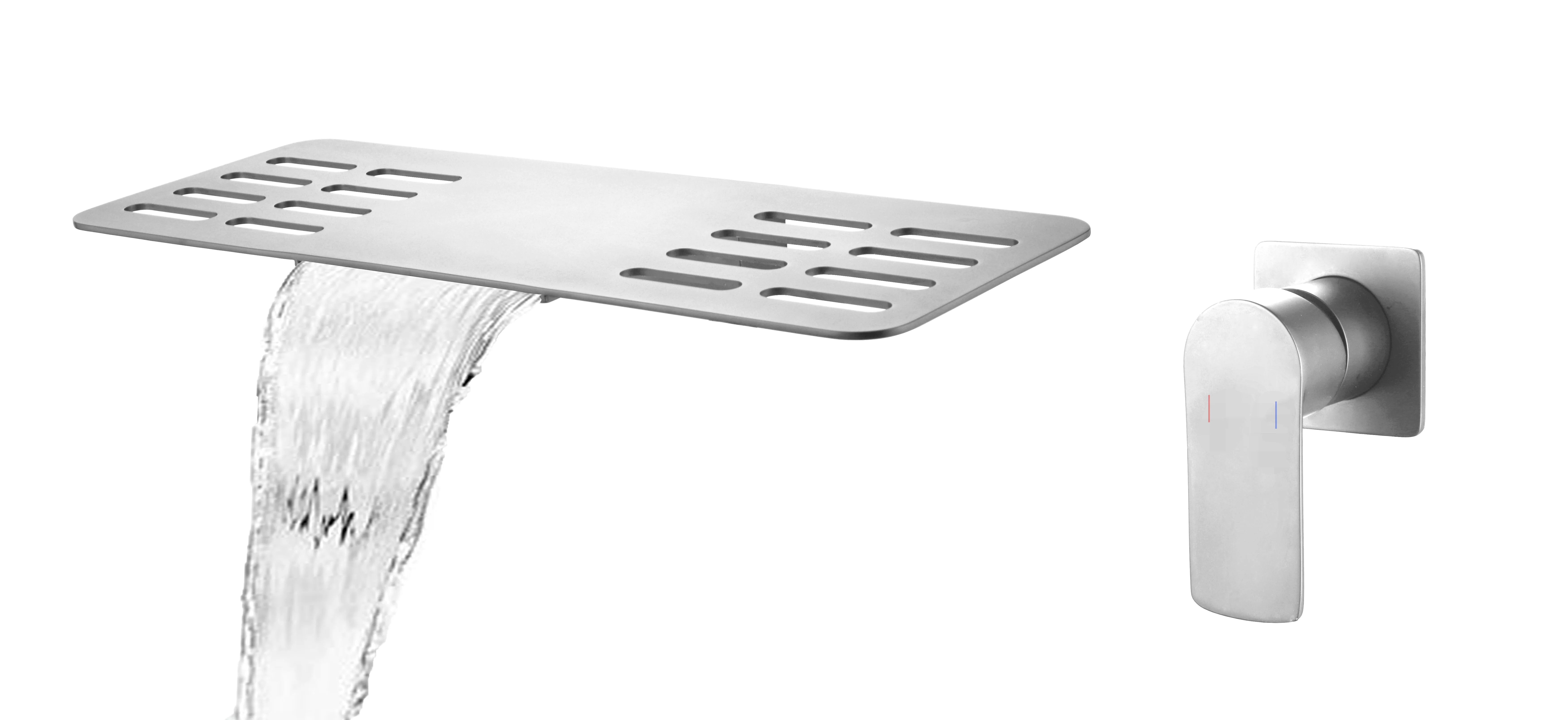 A-Line Emotie Waterval-Planchet-Inbouw Wandmengkraan Chroom