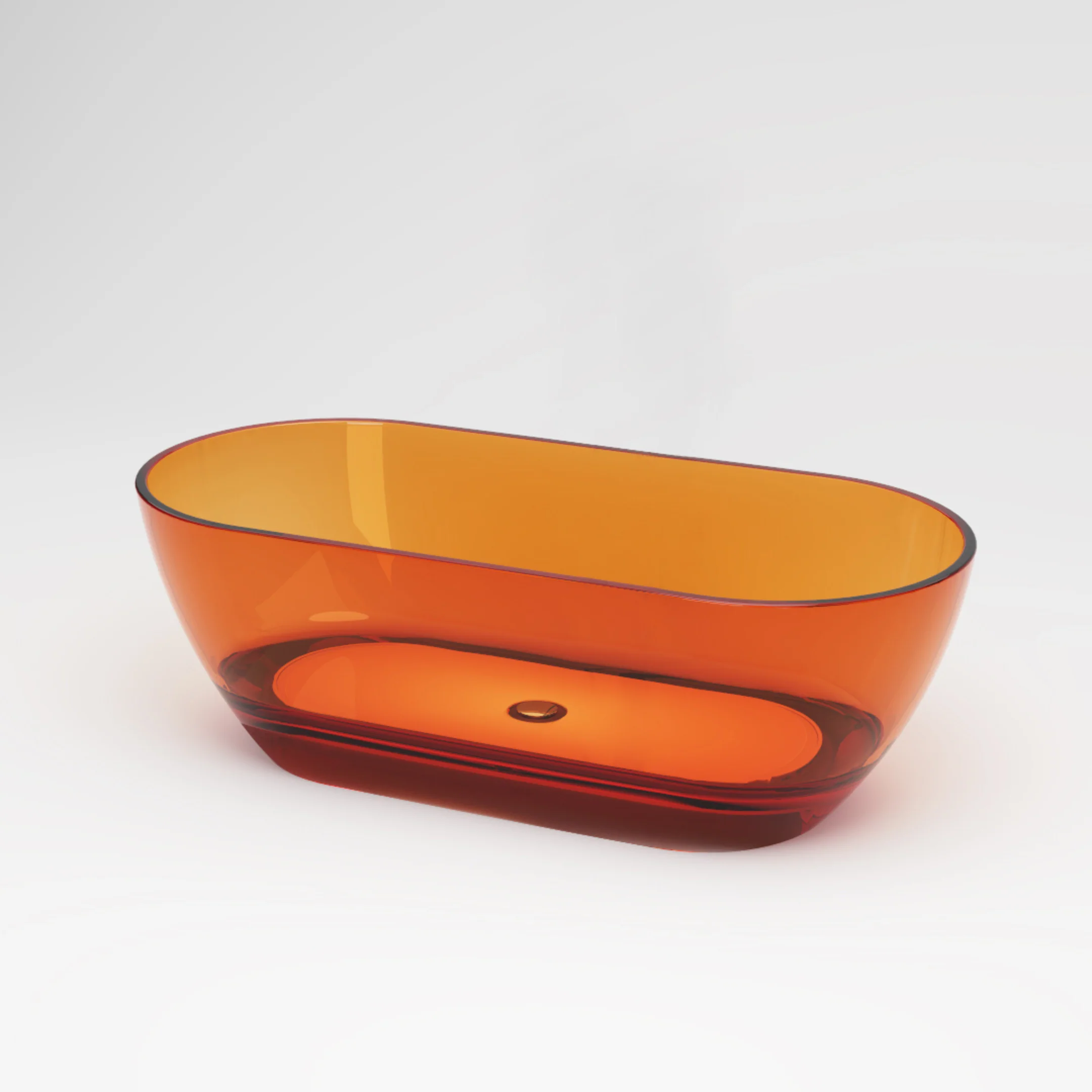 Color Transpa-Orange vrijstaand bad 170 x 78 x 56 cm