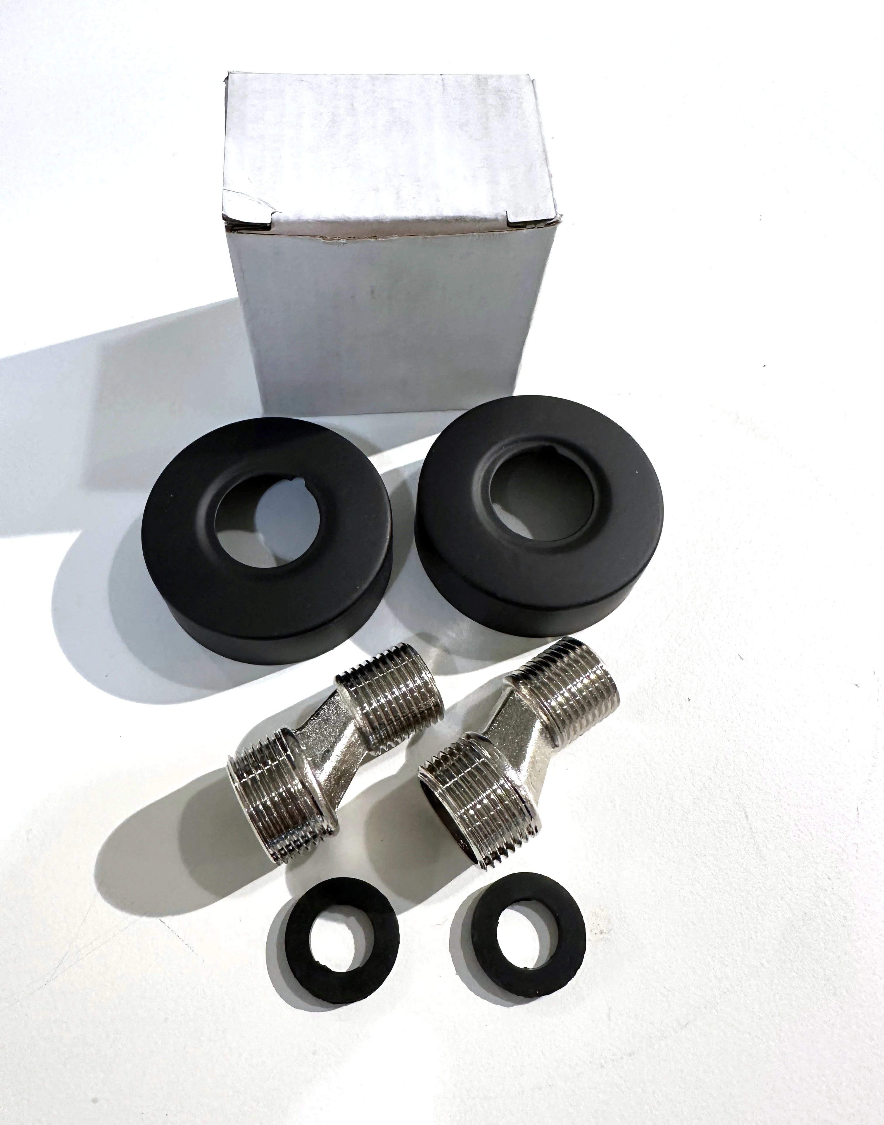 Paar S-Kopp Inclusief Rozet 1/2×3/4 Mat Zwart Black-Pary & Zagaro & Colari