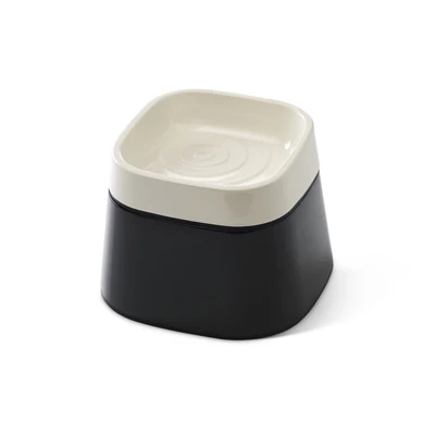 Savic Ergo Cube Drinkbak Creme / Zwart 22X22X16 CM Savic Ergo Cube Drinkbak Creme / Zwart 22X22X16 CM