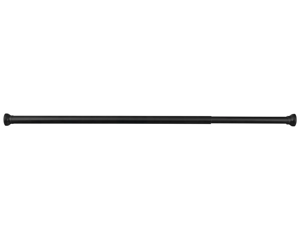 Aqualine Telescopische Douchegordijnstang Recht 63-105 cm Aluminum Zwart