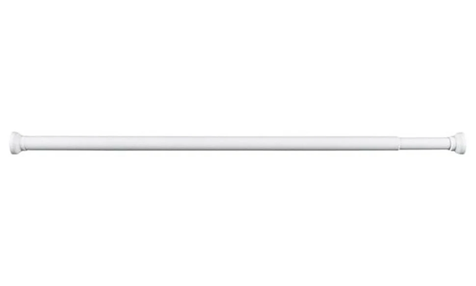Aqualine Telescopische Douchegordijnstang Recht 118-215 cm Aluminum Wit