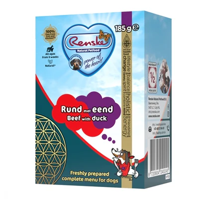 Renske Vers Bereide Maaltijd Rund / Eend 24X185 GR Renske Vers Bereide Maaltijd Rund / Eend 24X185 GR