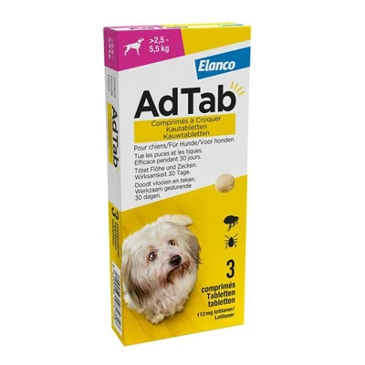 Adtab Kauwtablet Hond 2,5-5,5 KG 3 TBL