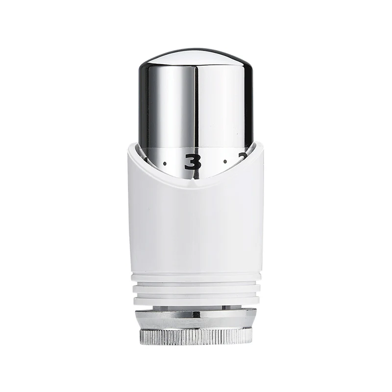 luxe thermostaatknop M-30 wit/chroom