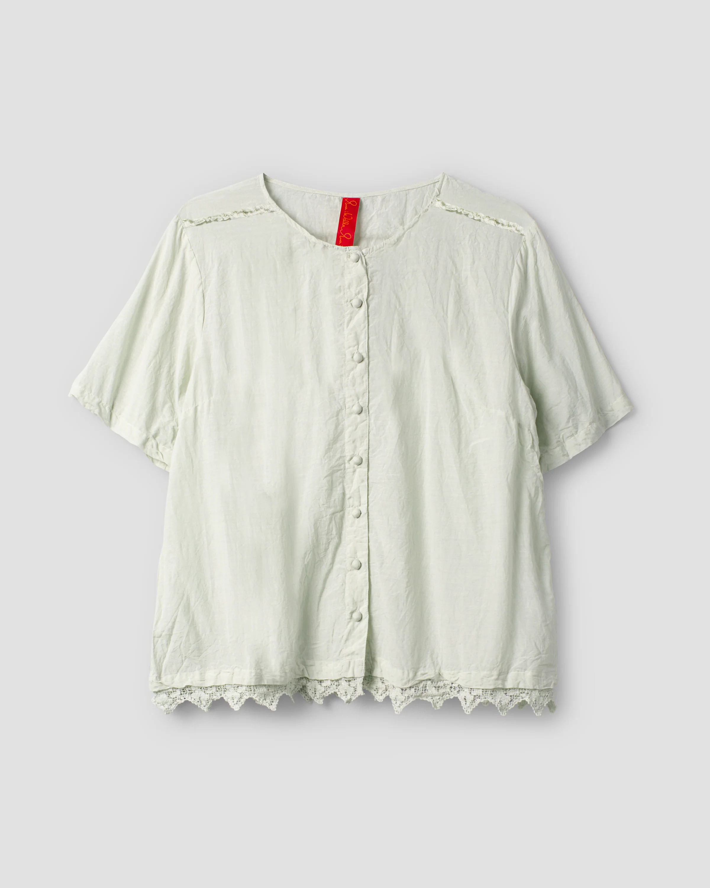 Ewa i Walla Blouse  sushi voile Gun 44124 SS25 soft jade