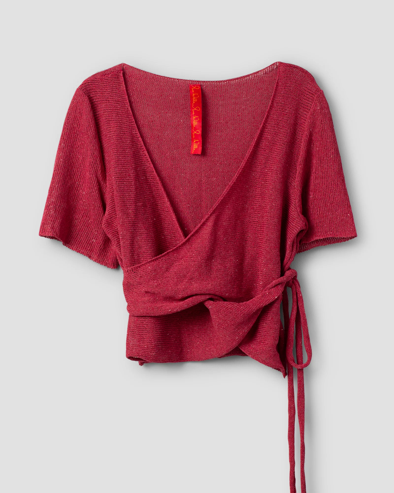 Ewa i Walla blouse / vest cotton knit Aina 44149 SS25 raspberry