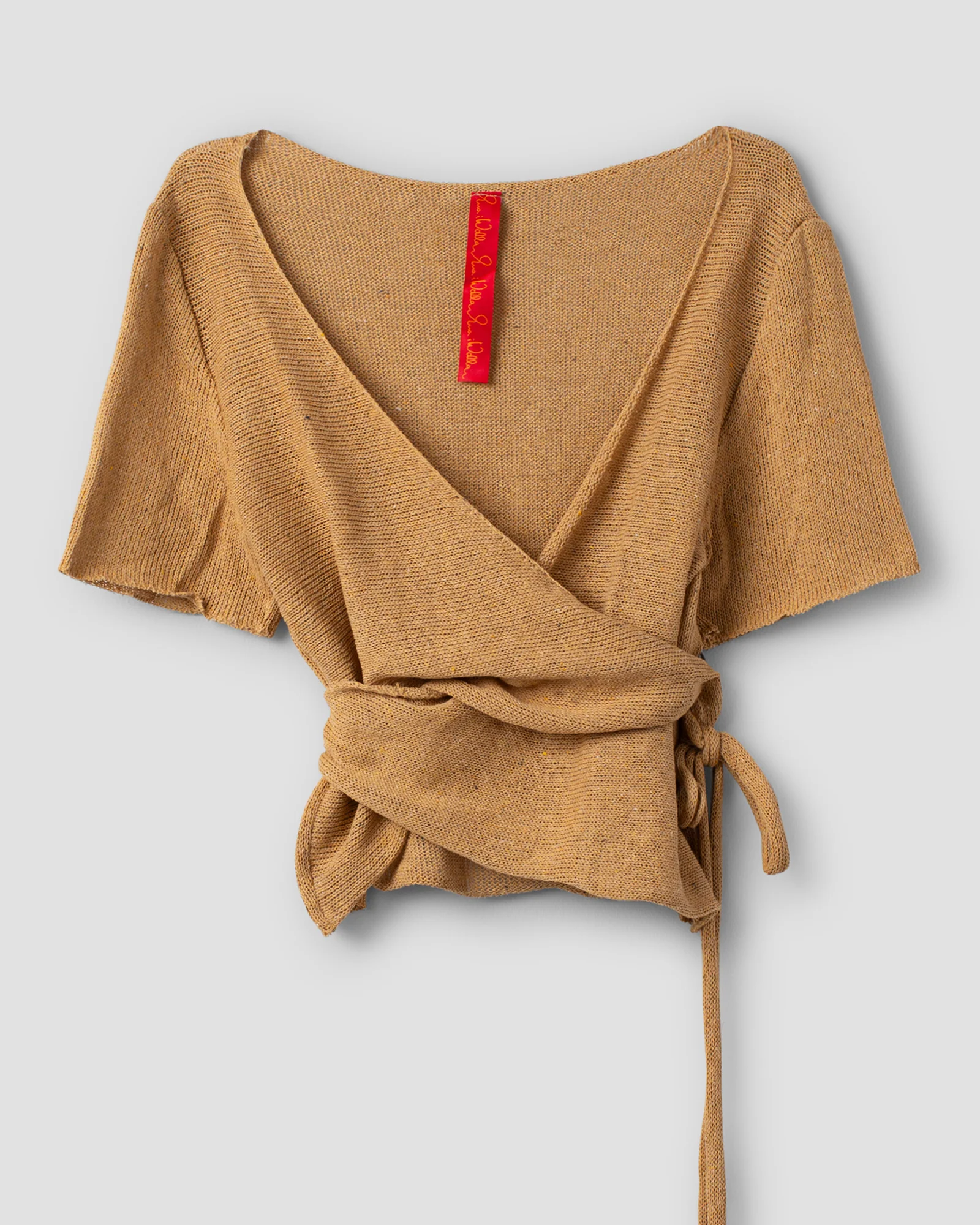 Ewa i Walla blouse / vest cotton knit Aina 44149 SS25 hay