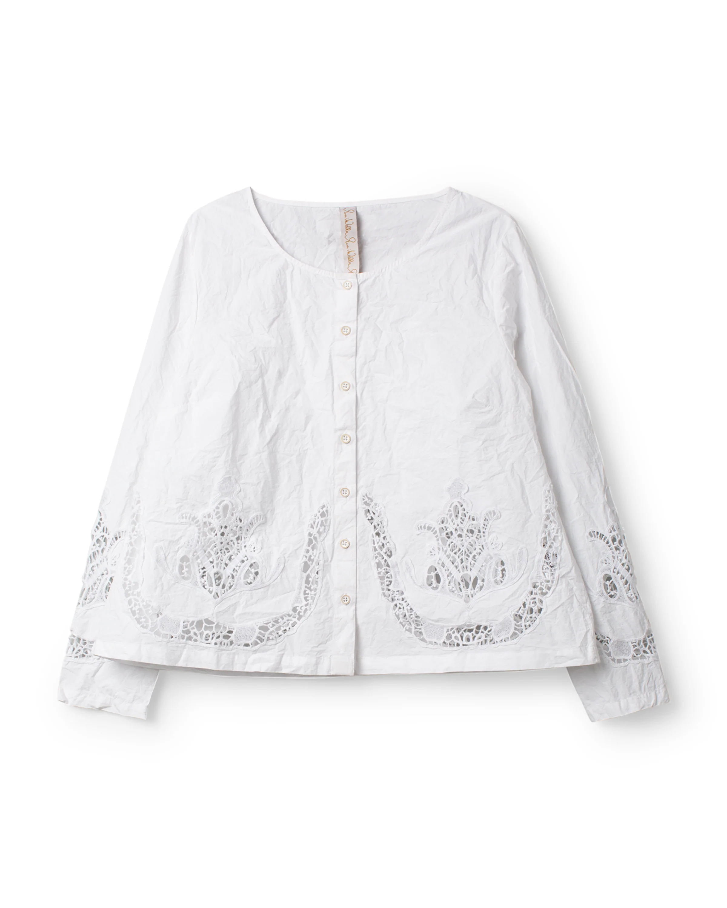 Ewa i Walla blouse cotton lace Trinity 44191 SS26 white