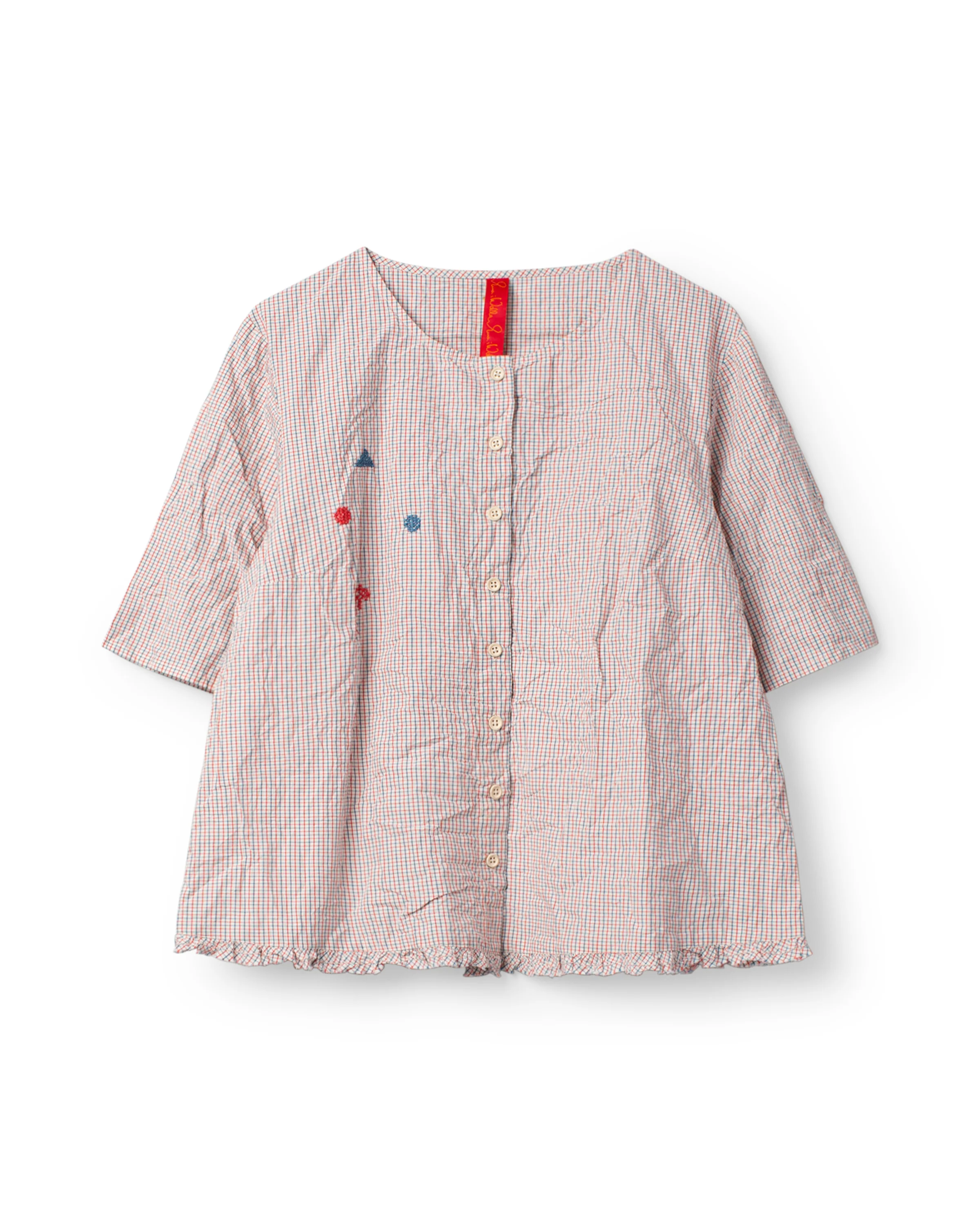 Ewa i Walla blouse checked cotton Rachelle 44198 SS26 original