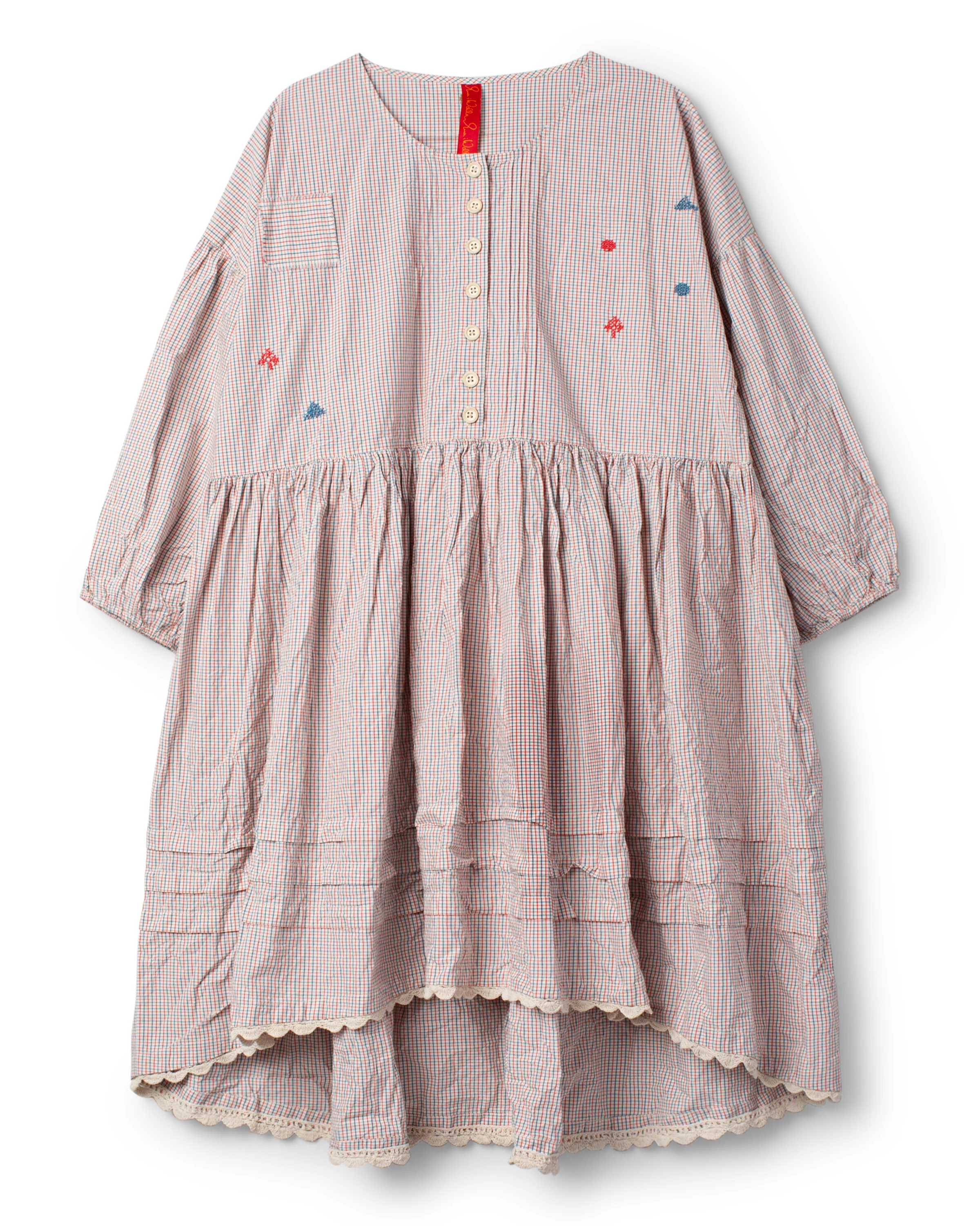 Ewa i Walla tunic checked cotton Pearl 44199 SS26 original
