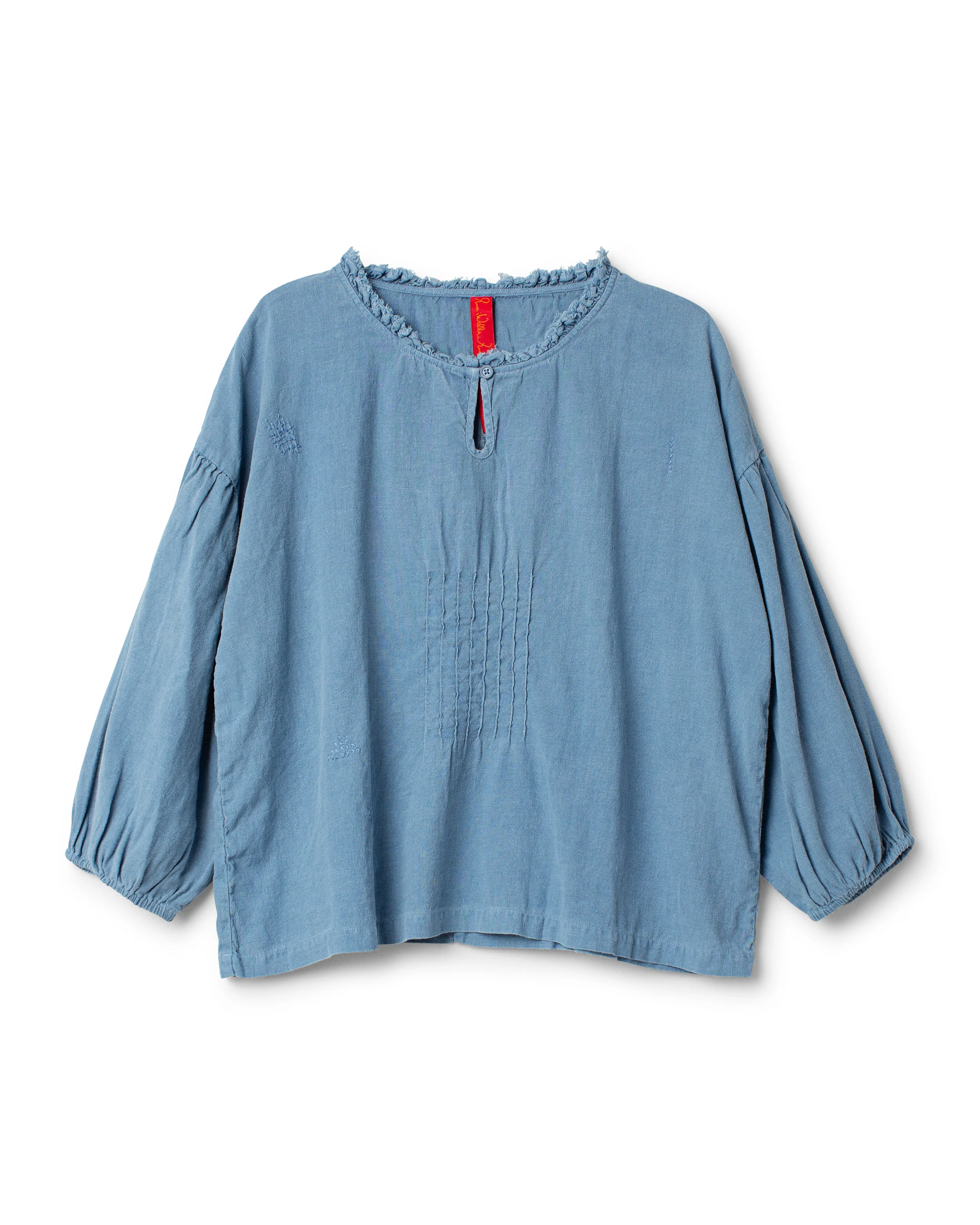 Ewa i Walla blouse striped linen Penolepe 44200 SS26 indigo