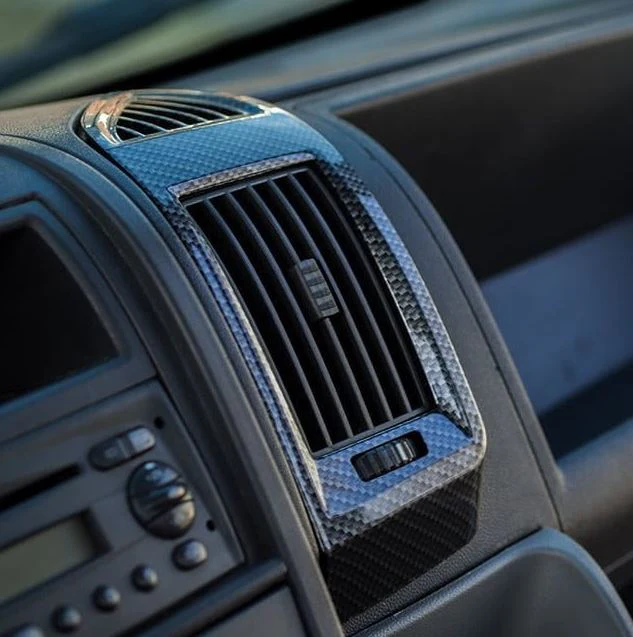 Dashboardontluchter (donker koolstof) voor Fiat Ducato, Peugeot Boxer, Citroën Jumper