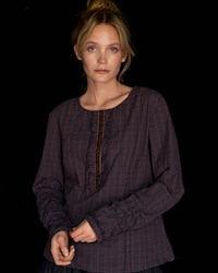 Ewa i Walla Blouse Ebba Checked Cotton 44875 AW22 Original