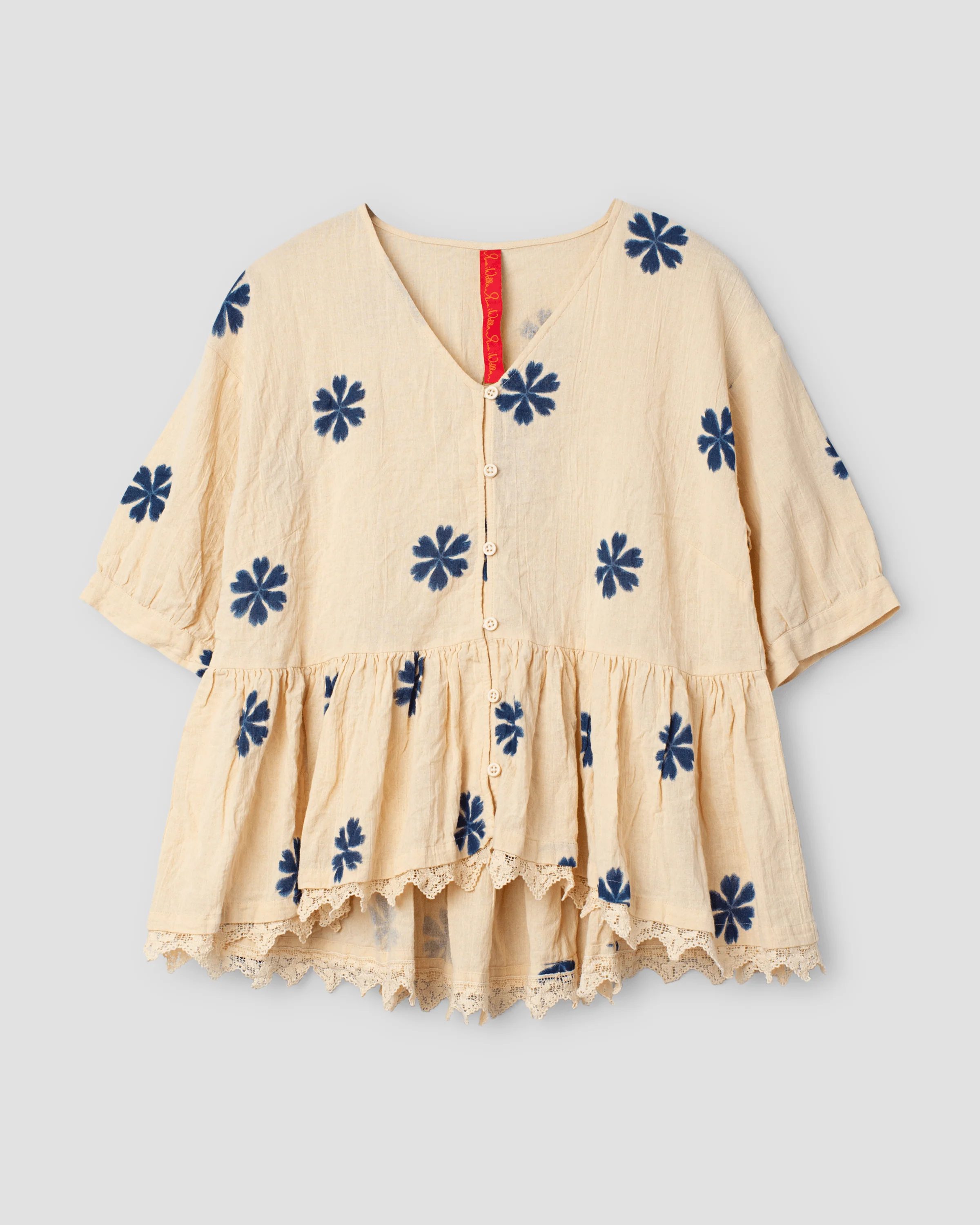 Ewa i Walla blouse Gunborg 44956 SS24 Blue Flower