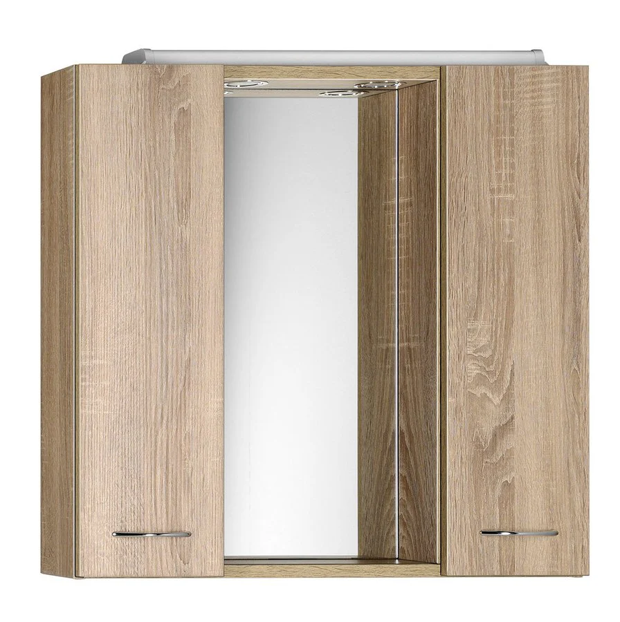Spiegelkast 70x60x14 LED verlichting Eiken Keramia Fresh Spiegelkast 70x60x14 LED verlichting Eiken Keramia Fresh