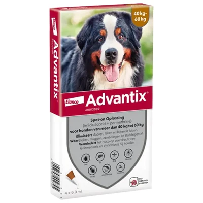 Bayer Elanco Advantix Spot On 600/3000 40+ KG – 4 PIP