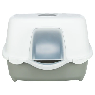 TRIXIE KATTENBAK DAVIO TOP OUTDOOR MET KAP GRIJS / WIT