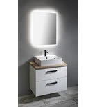 Sapho Vega Countertops Topblad 80x45x5 Cm Hpl Laminate Platin Eiken - Afbeelding 2