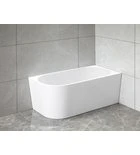 Aqualine Tibera Half Vrijstaand Bad Rechts 140x70 cm Acryl Wit - Afbeelding 2
