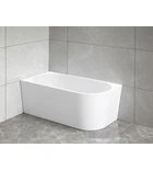 Aqualine Tibera Half Vrijstaand Bad Links 140x70 cm Acryl Wit - Afbeelding 2