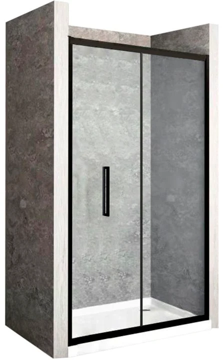 Douche vouwdeur mat zwart Rea Rapid Fold antikalk coating