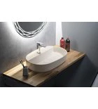 Infinity Ovale Keramische Waskom Voor Opbouw 60x40 Cm Ivoor - Afbeelding 2