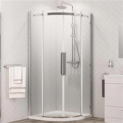 Eastbrook Corniche 2000 kwartronde douchecabine 100 x 100 x 200 cm, chroom Eastbrook Corniche 2000 kwartronde douchecabine 100 x 100 x 200 cm, chroom