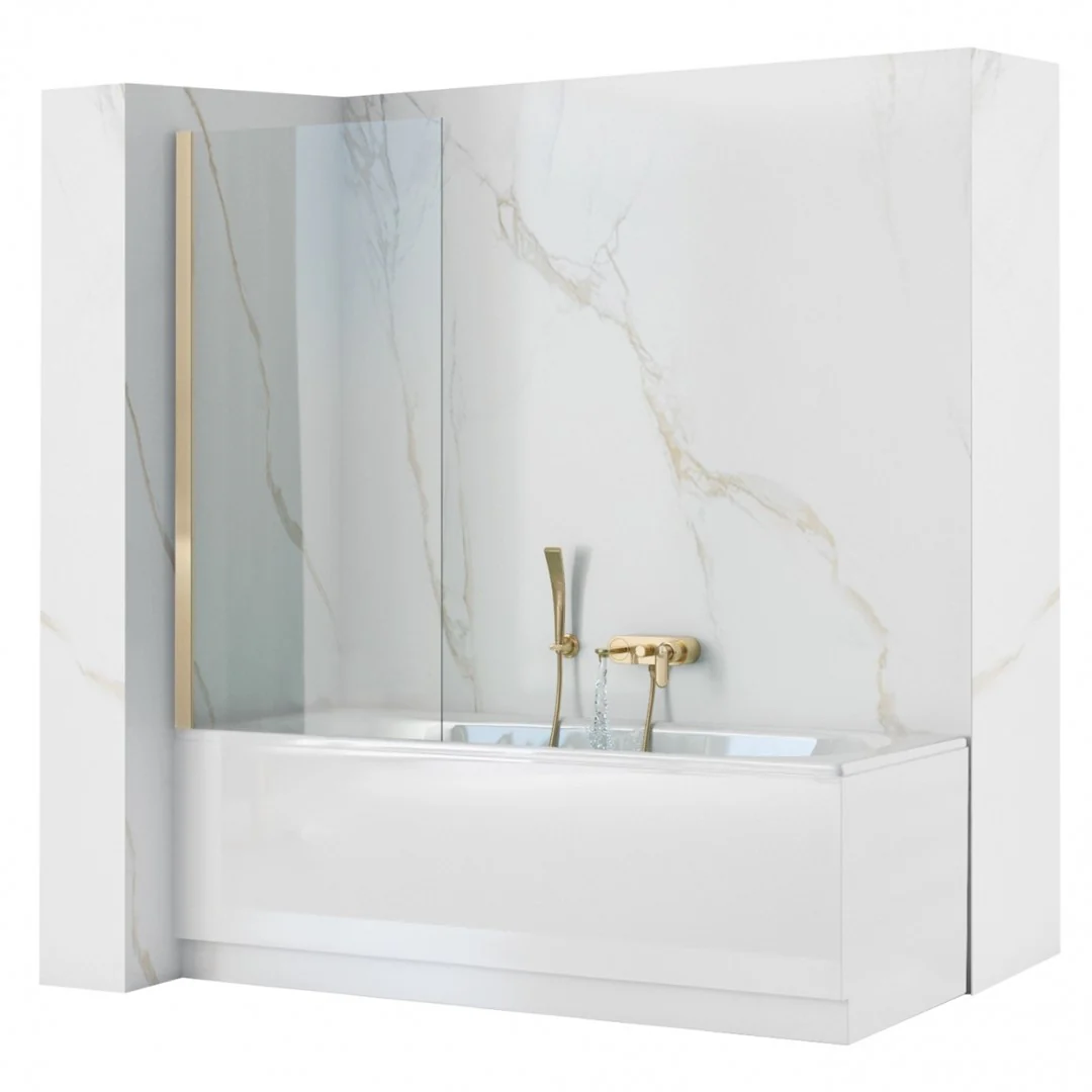 Vaststaand badscherm Elegant goud Vaststaand badscherm Elegant goud