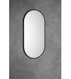 Arowana Ovale Spiegel In Aluminium Frame 45 X 90 Cm Mat Zwart - Afbeelding 2
