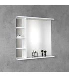 Korin Vierkante Spiegel Met LED Verlichting 70x70 Cm Met Planchet Wit - Afbeelding 2