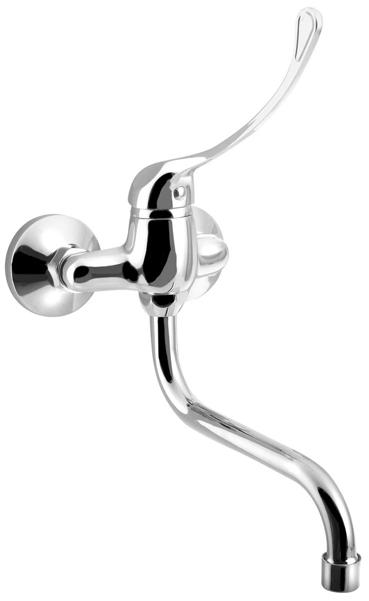 Aqualine 35 Medicinale Wand Wastafelkraan 10 Cm Hartafstand S Uitloop 17,7 Cm Chroom