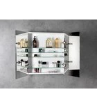 Bruckner Neon Spiegelkast Dubbele Spiegel 60x66,5x14 cm MDF Gelamineerd Wit - Afbeelding 2