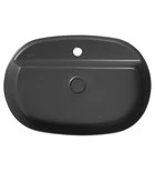Infinity Ovale Keramische Waskom Voor Opbouw 60x40 Cm Antraciet - Afbeelding 2