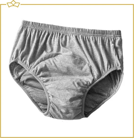 ATTREZZO® – Incontinentie onderbroek – Maat 2XL – Onderbroek – Volwassenen – Heren – Grijs – Incontinentiebroekjes