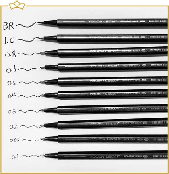 ATTREZZO® Fineliners – Zwart – Tekenen – Tekenset – Tekenpen – Set van 10