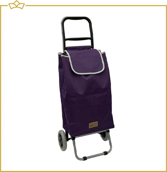 ATTREZZO® Boodschappentrolley – Paars – Boodschappenwagen